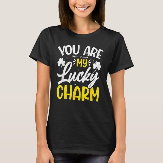 You Are My Lucky Charm Shamrock St Patrick's Day T-shirt (Voorkant)