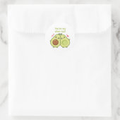 You Are My Other Half Cute Avocado Valentine  Ronde Sticker (Tas)