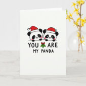 You Are My Panda Schattigee kerst Kaart voor Partn (Gele Bloem)