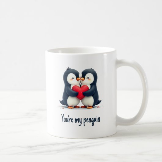 You Are My Penguin Cup - Schattigee pinguïn kussen Koffiemok (Rechts)