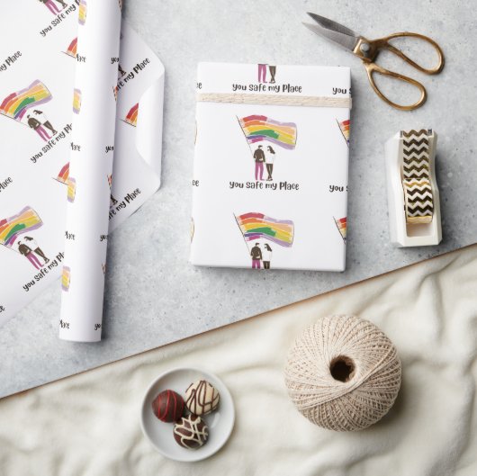 You Are My Safe Place – LGBTQ Pride Love Sticker Cadeaupapier (Crafts)