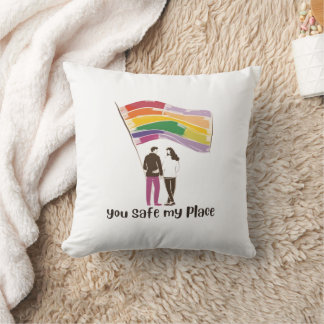 You Are My Safe Place – LGBTQ Pride Love Sticker Kussen