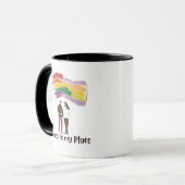 You Are My Safe Place – LGBTQ Pride Love Sticker Mok (Voorkant links)