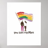 You Are My Safe Place – LGBTQ Pride Love Sticker Poster (Voorkant)