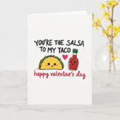 You Are My Salsa Taco Love Card Kaart (Gele Bloem)