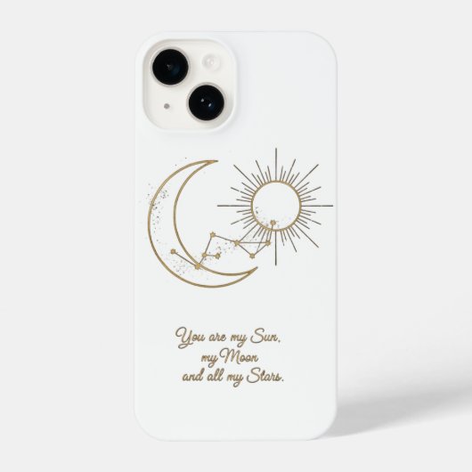 You are my Sun Moon and Stars Phone Case - Minimal iPhone Hoesje (Achterkant)