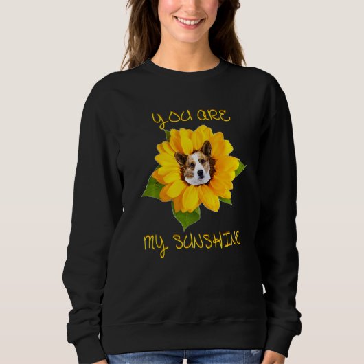 You Are My Sunshine Cardigan Welsh Corgi Trui (Voorkant)