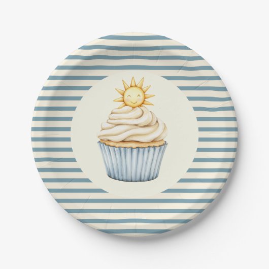 You Are My Sunshine Cupcake Baby Shower  Papieren Bordje (Voorkant)