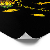 You Are My Sunshine Dinosaur T-rex Sunflower Poster (Hoek)