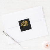 You are My Sunshine Garten Sonnenblume Vierkante Sticker (Envelop)