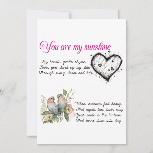 You are my Sunshine greetings card  Feestdagenkaart (Voorkant)