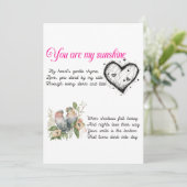 You are my Sunshine greetings card  Feestdagenkaart (Staand voorkant)