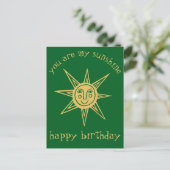 You are my sunshine HAPPY BIRTHDAY CUSTOM Briefkaart (Staand voorkant)