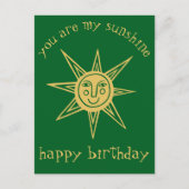 You are my sunshine HAPPY BIRTHDAY CUSTOM Briefkaart (Voorkant)