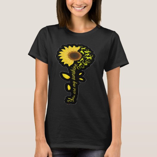 You are My Sunshine Horse  Sunflower T-shirt (Voorkant)