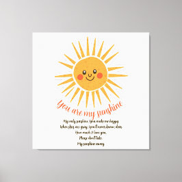 You are my sunshine is een Amerikaanse songtekst Canvas Afdruk