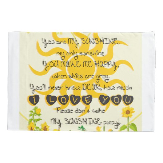 You Are My Sunshine Kussensloop (Achterkant)