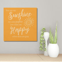 You Are My Sunshine Oranje Tekst met Zon