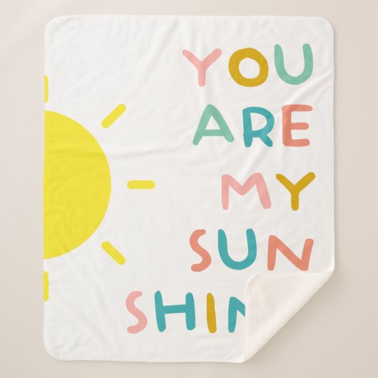 You Are My Sunshine Pastels Sherpa Deken (Voorkant)