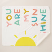 You Are My Sunshine Pastels Sherpa Deken (Voorkant (horizontaal))