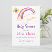 "You Are My Sunshine" Rainbow Baby Shower  Kaart (Staand voorkant)
