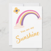 "You Are My Sunshine" Rainbow Baby Shower  Kaart (Achterkant)