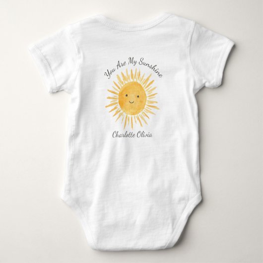 You Are My Sunshine Romper (Achterkant)