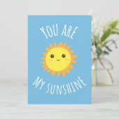 'You Are My Sunshine' Schattig zonneontwerp Bedankkaart (Staand voorkant)