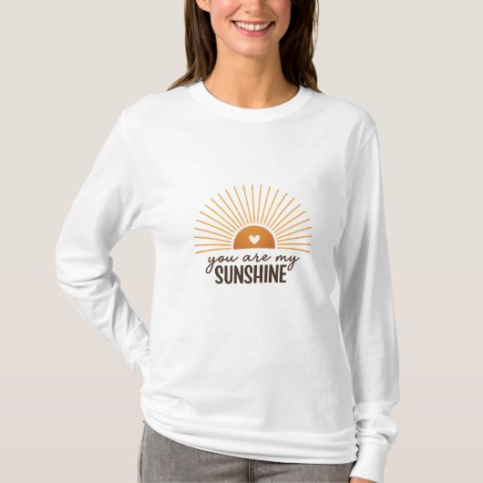 You Are My Sunshine Sunburst Design | Modern Boho  T-shirt (Voorkant)
