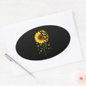 You Are My Sunshine Sunflower Dogs Ovale Sticker (Envelop)