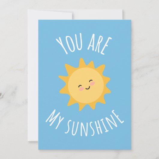 'You Are My Sunshine' vrolijk zonnetjesontwerp | S Bedankkaart (Voorkant)
