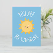 'You Are My Sunshine' vrolijk zonnetjesontwerp | S Bedankkaart (Staand voorkant)