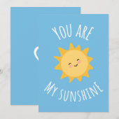 'You Are My Sunshine' vrolijk zonnetjesontwerp | S Bedankkaart (Voorkant / Achterkant)