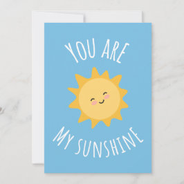 'You Are My Sunshine' vrolijk zonnetjesontwerp | S Bedankkaart