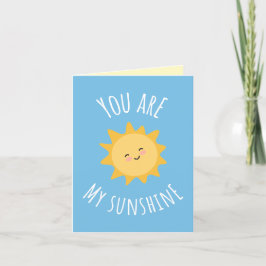 'You Are My Sunshine' vrolijk zonnetjesontwerp | S Bedankkaart