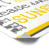 You Are My Sunshine - Wit & Geel - Poster (Hoek)