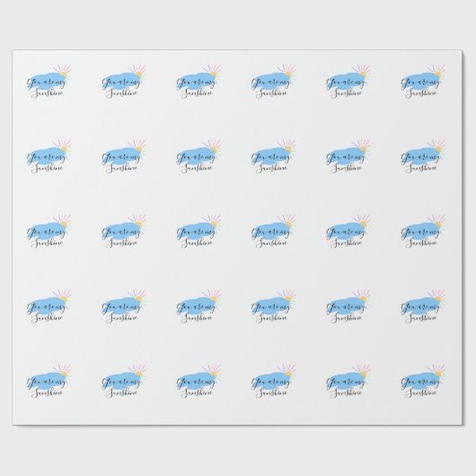 you are my sunshine yellow orange sun rays clouds cadeaupapier (Vlak)