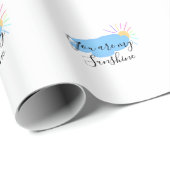 you are my sunshine yellow orange sun rays clouds cadeaupapier (Rol Hoek)