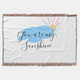 you are my sunshine yellow orange sun rays clouds deken