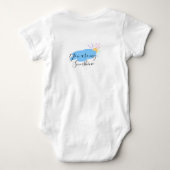 you are my sunshine yellow orange sun rays clouds romper (Achterkant)