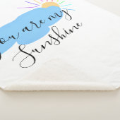 you are my sunshine yellow orange sun rays clouds sherpa deken (3/4)