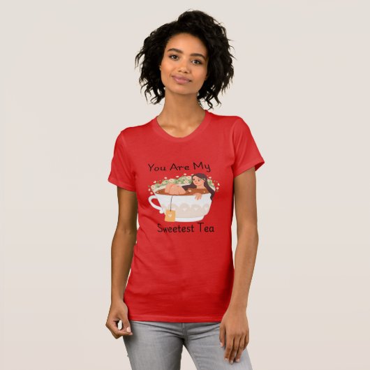 You Are My Sweetest Tea Cute Aesthetic T-Shirt (Voorkant volledig)