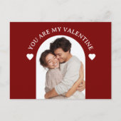 You Are My Valentine Custom Photo Card Briefkaart (Voorkant)