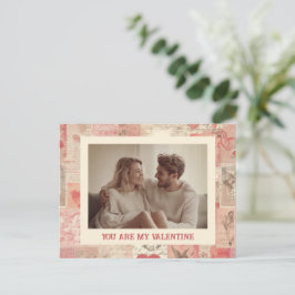 You Are My Valentine Custom Photo & Text Card Briefkaart