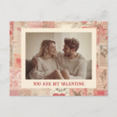 You Are My Valentine Custom Photo & Text Card Briefkaart (Voorkant)