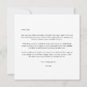 You Are My Valentine Heart Poem Black Cat Holiday  Kaart (Achterkant)