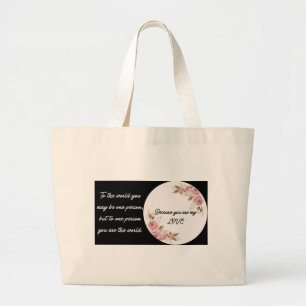 You Are My World: Hartelijk geciteerde Canvas tas