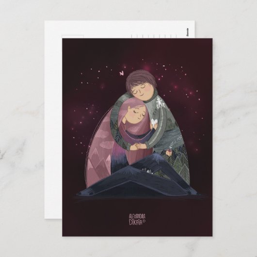 You are my world van Alexandra Dikaia Love Feestdagenkaart (Voorkant / Achterkant)