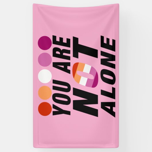 You are not alone | Lesbian Pride Spandoek (Verticaal)
