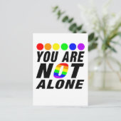 You are Not alone | LGBTQ+ Pride Postkarte Briefkaart (Staand voorkant)